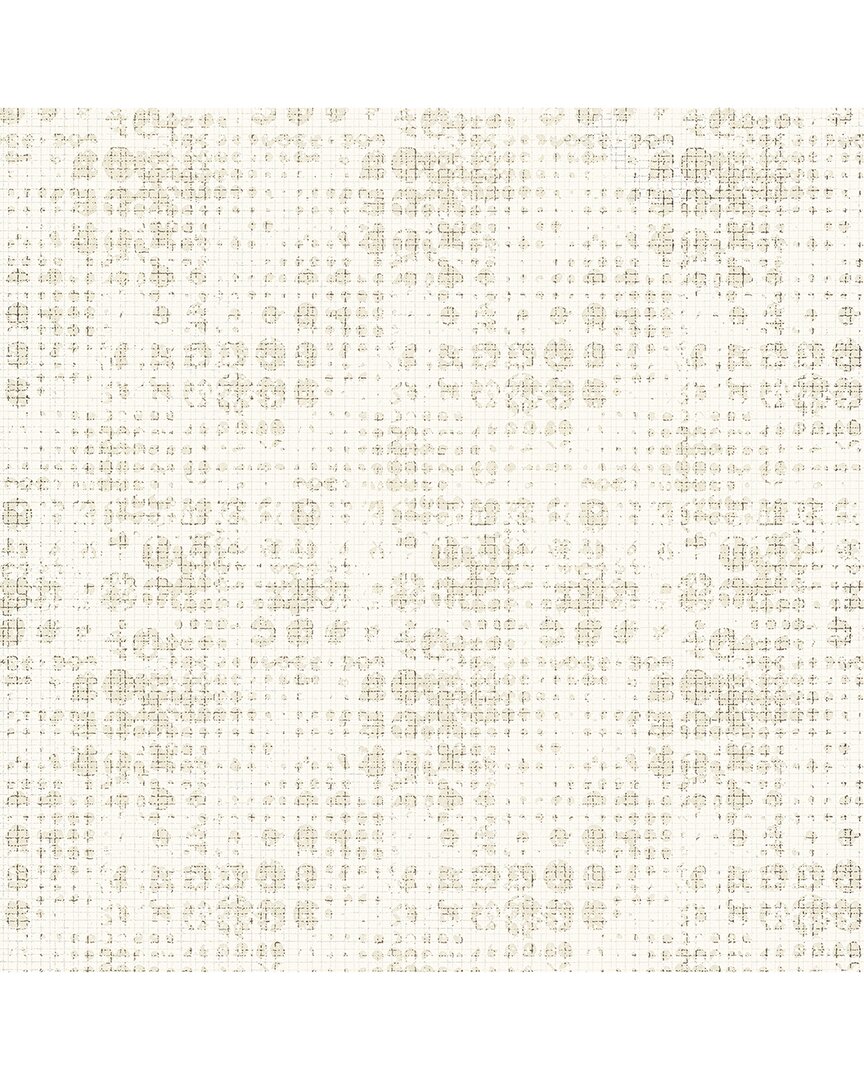 A-Street Prints Celeste Platinum Geometric Wallpaper