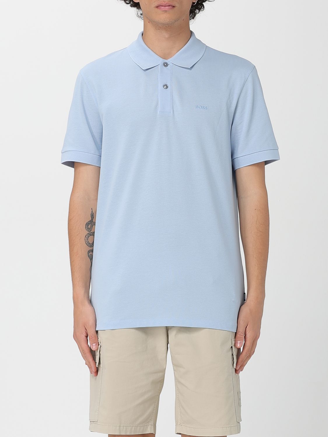 Polo Shirt Men color Sky