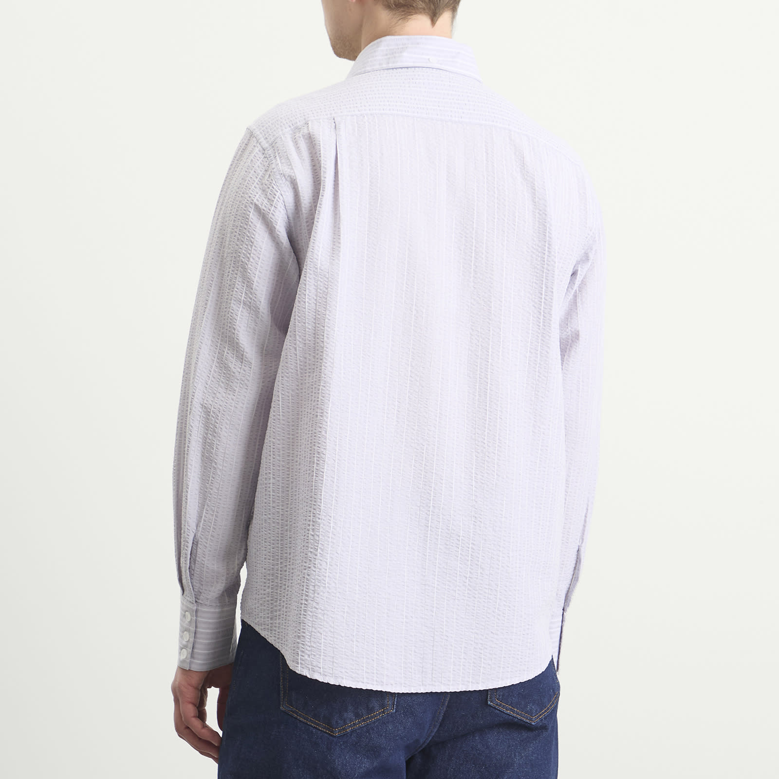 Men's Business Shirt in Lavender Stripe