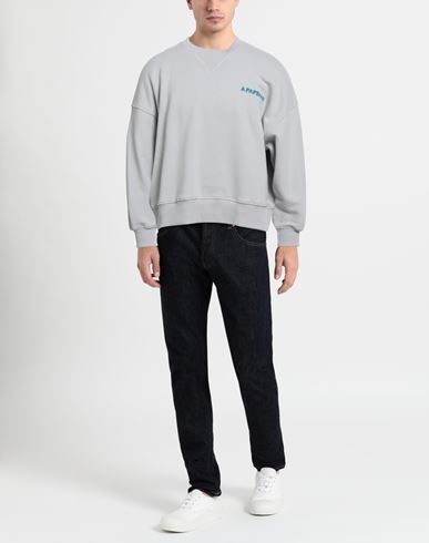 Man Sweatshirt Light grey Size M Cotton