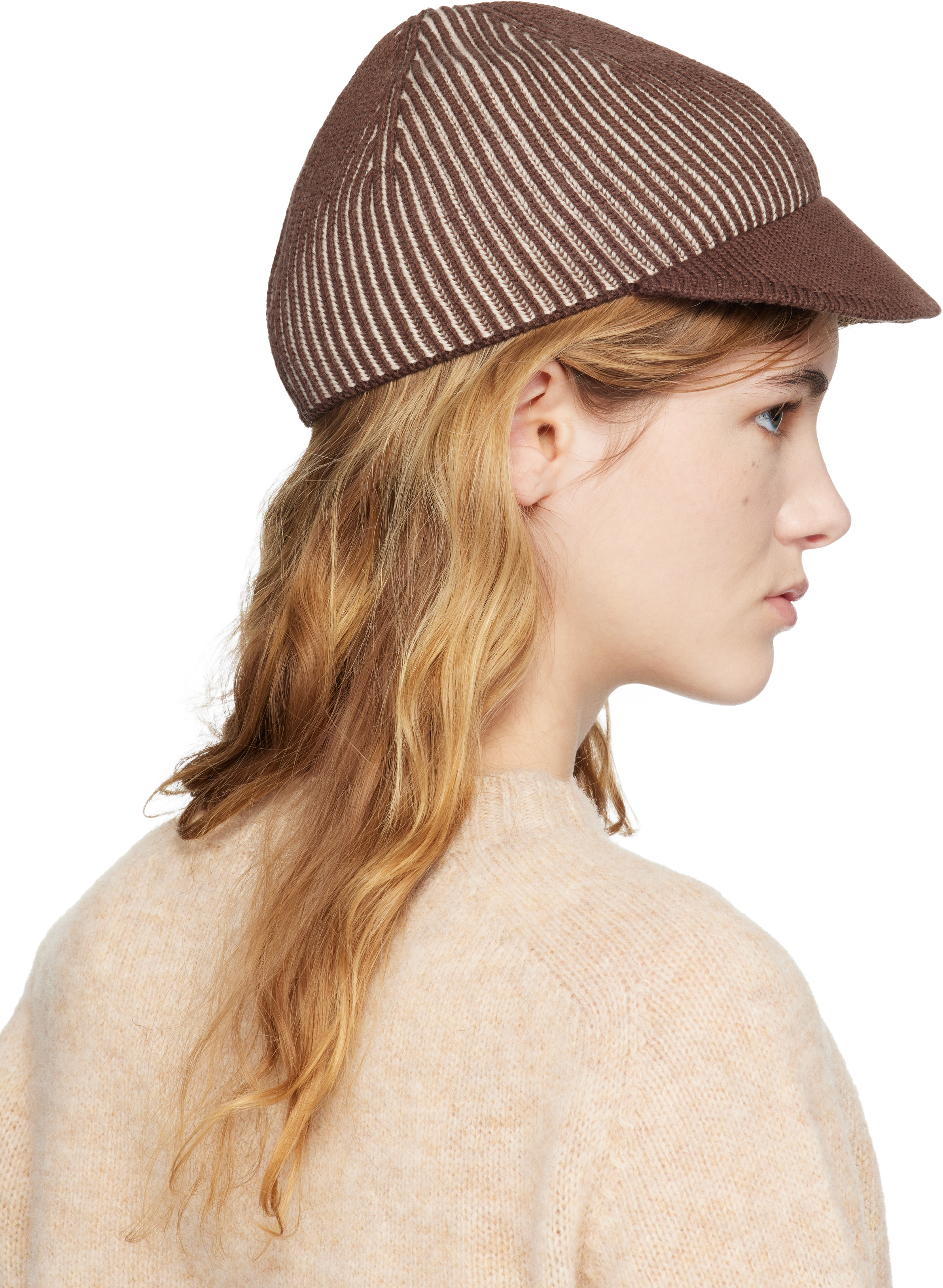 Brown & Beige Knitted Cap