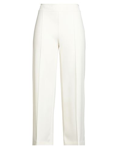 Woman Pants Cream Size 8 Polyester, Elastane