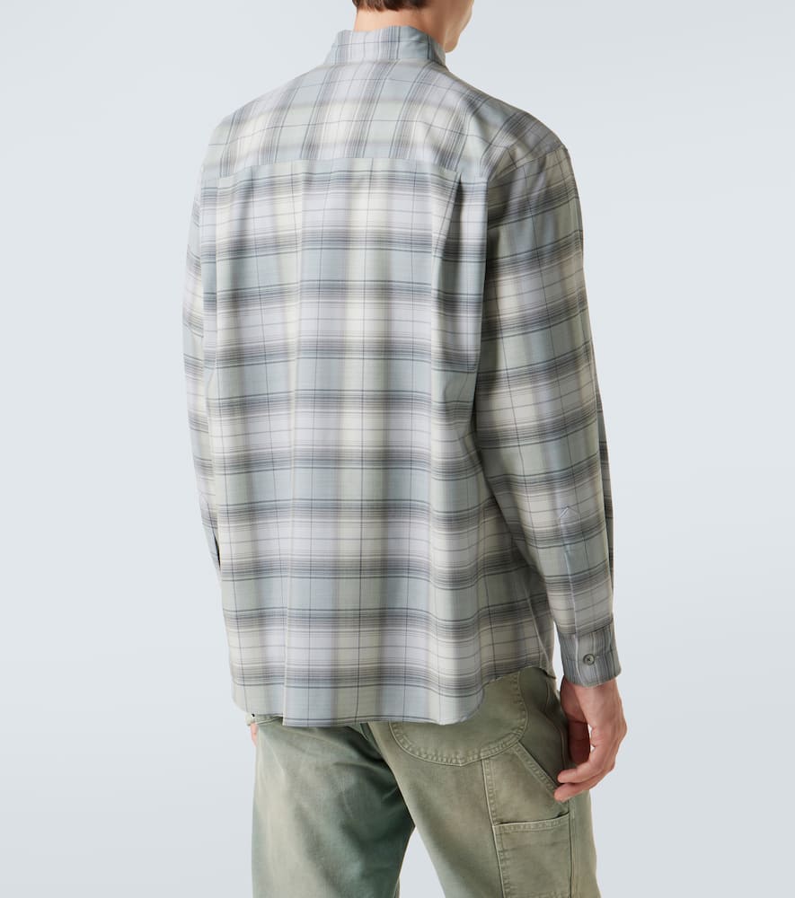 Checked wool shirt