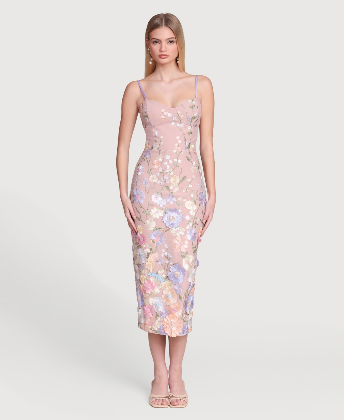 pastel bodycon midi dress Pastel by Vivienne Women's Ribbed Bodycon Midi Dress Plus Size Violet X-Large