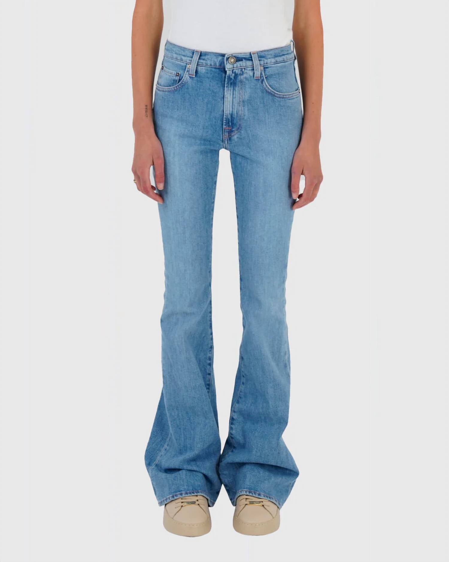 Ursula Comfort Flared Denim Jeans In Blue