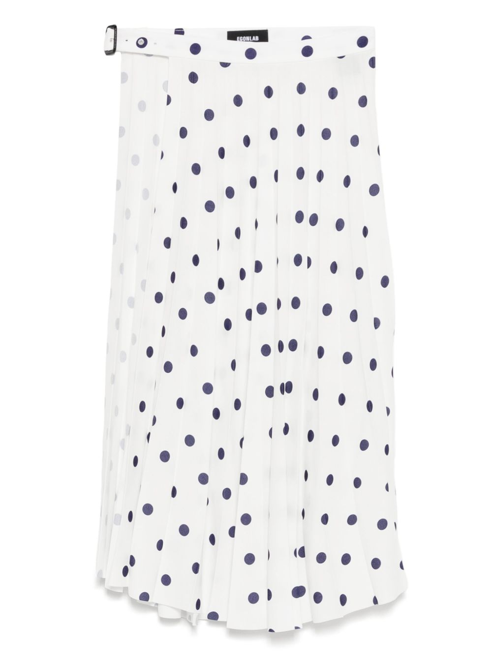 EGONlab. polka-dot printed skirt - White