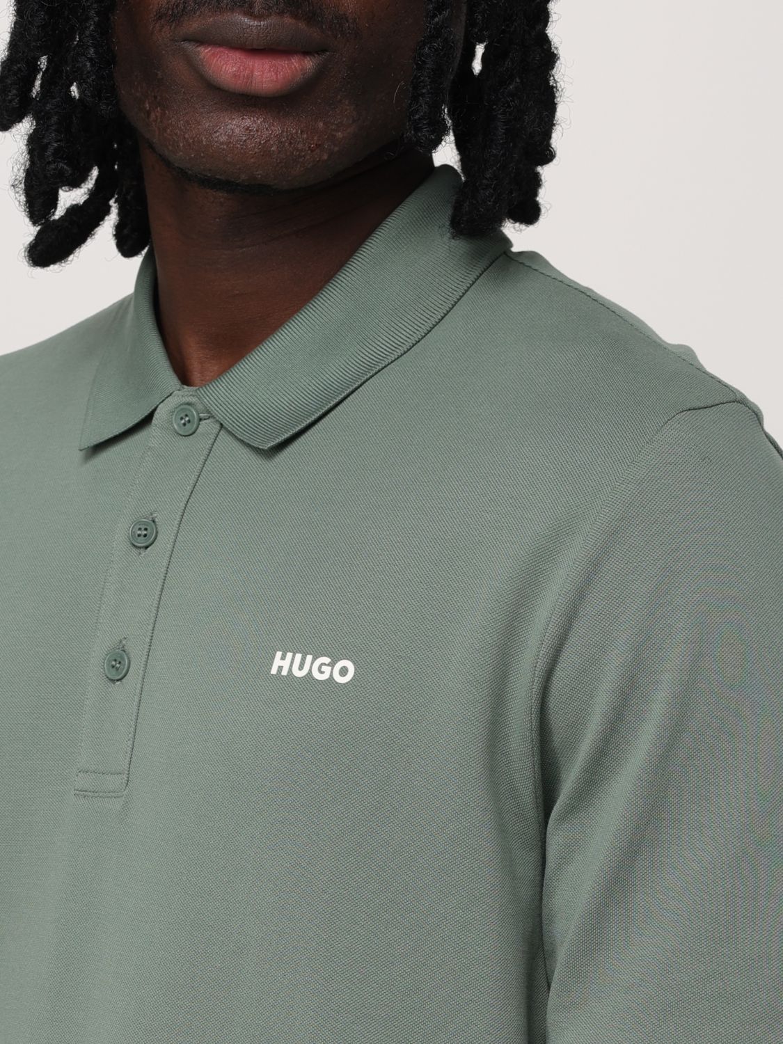 Polo Shirt Men color Green