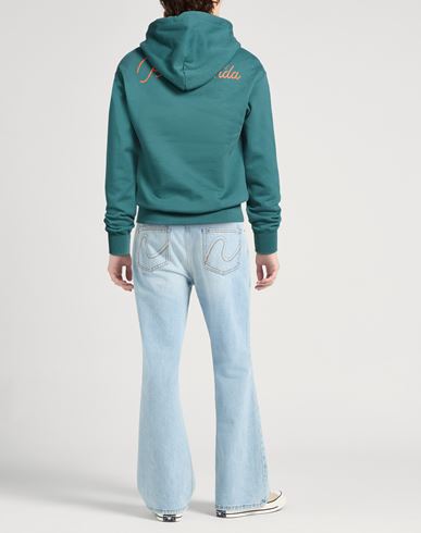Man Sweatshirt Emerald green Size S Cotton