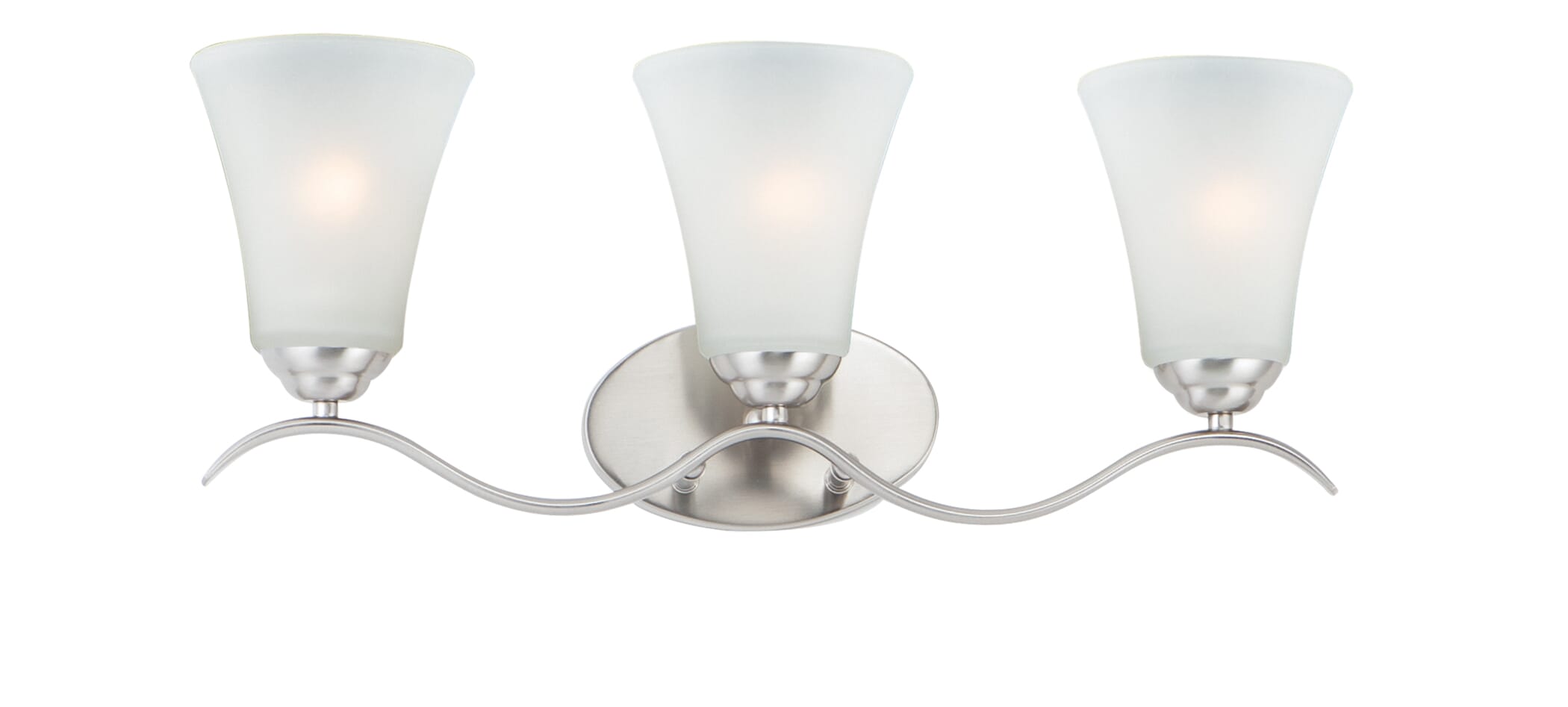 Maxim Vital 3-Light Bathroom Vanity Light in Satin Nickel - 12083FTSN