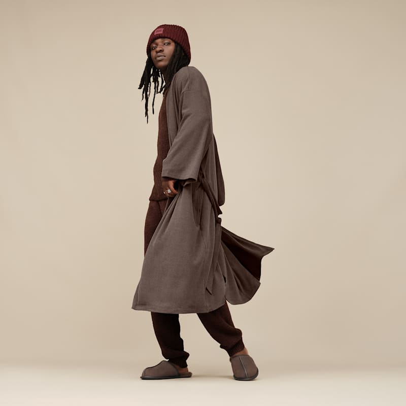 ® Men's Theron Robe Polyester Robes in Oyster Brown