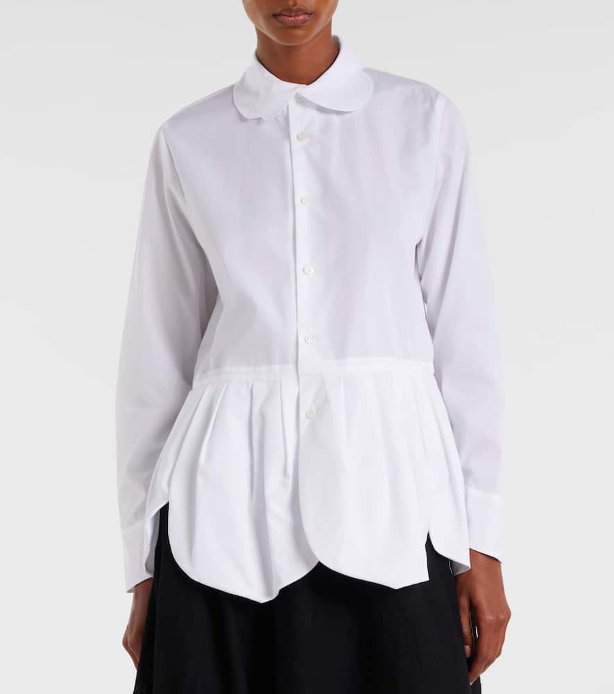 Gathered cotton shirt