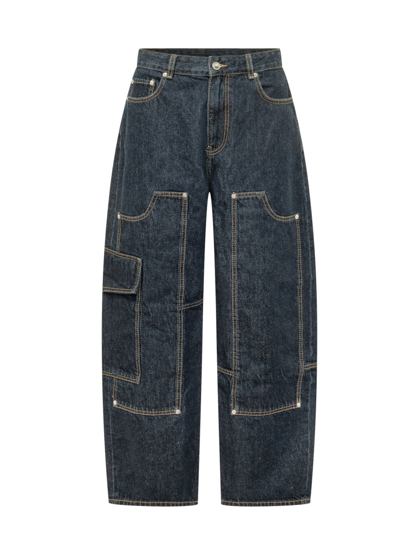 Blue Loose High Rise Jeans