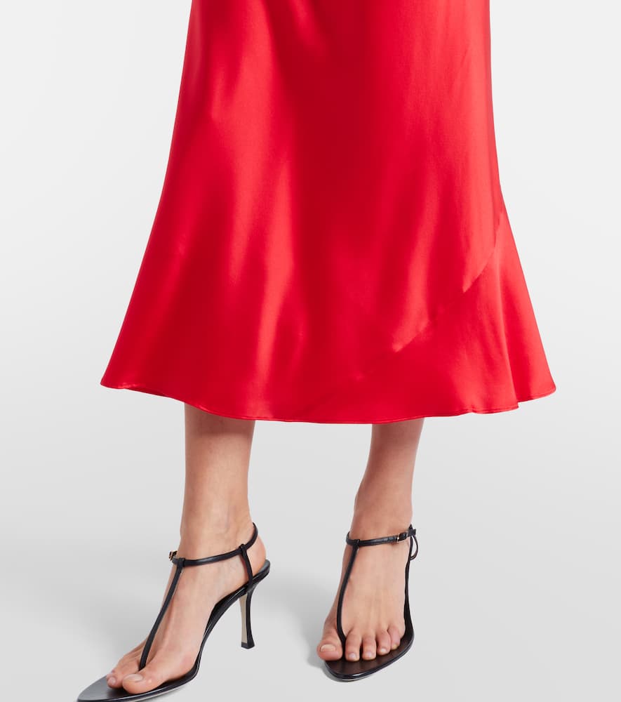 Sense Of Shine satin midi skirt