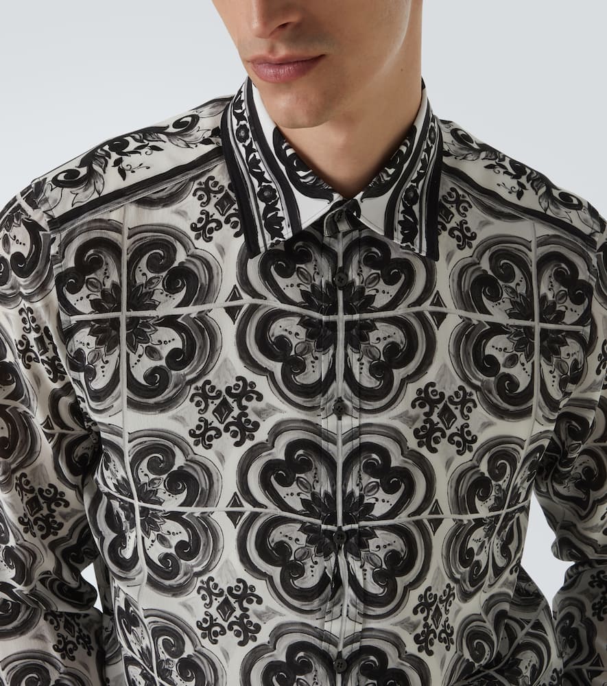 Martini Majolica silk twill shirt