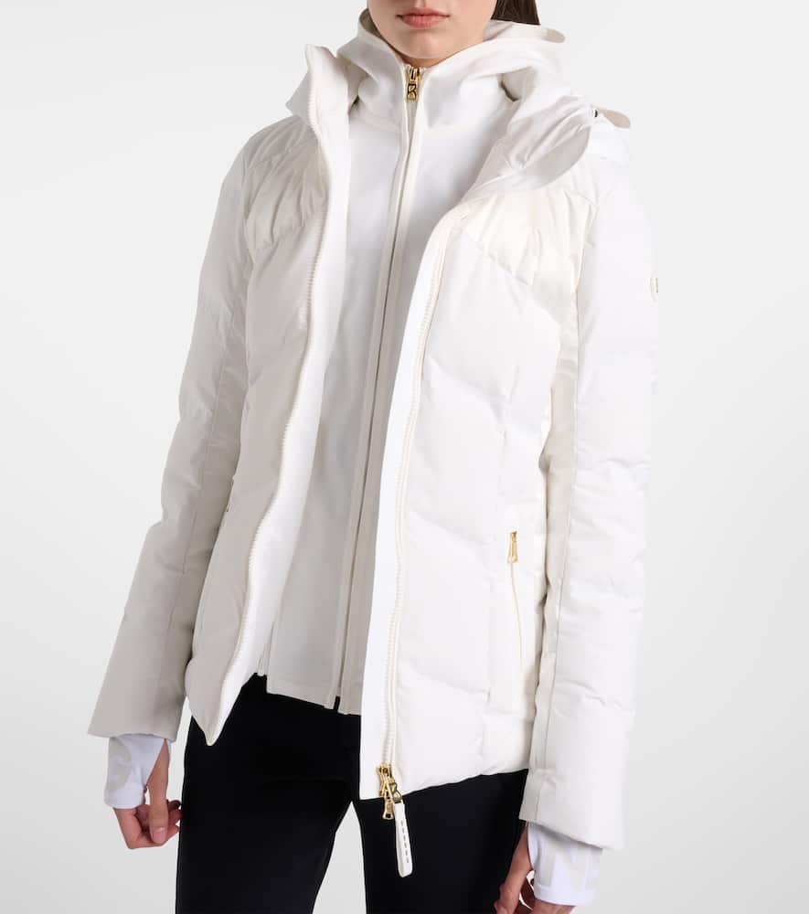 Delin hooded down ski jacket