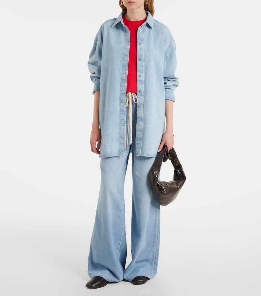 Pull On high-rise wide-leg jeans