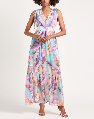 Woman Maxi dress Light blue Size L Polyester