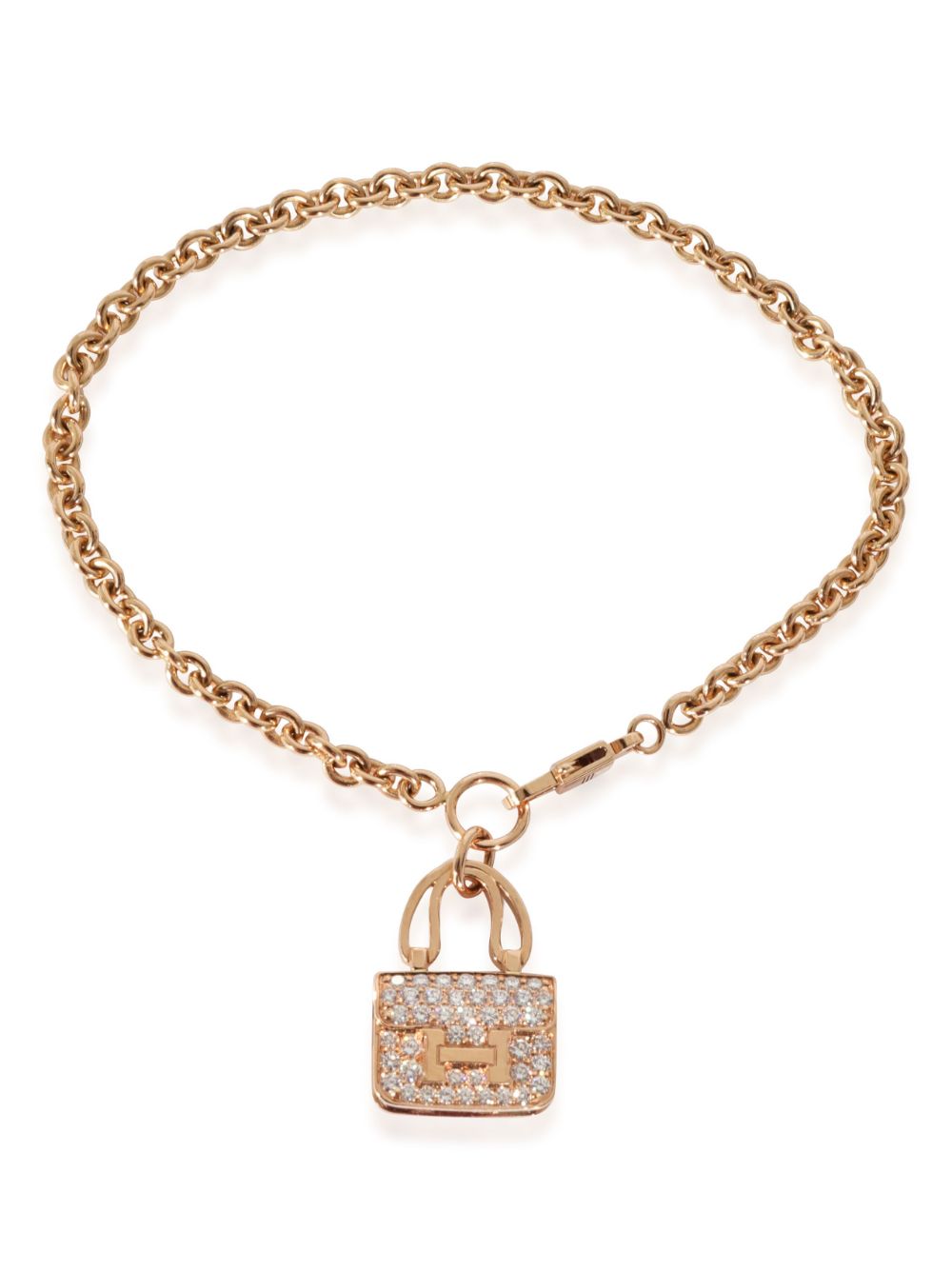Pre-owned 18kt rose gold Amulette Constance diamond bracelet