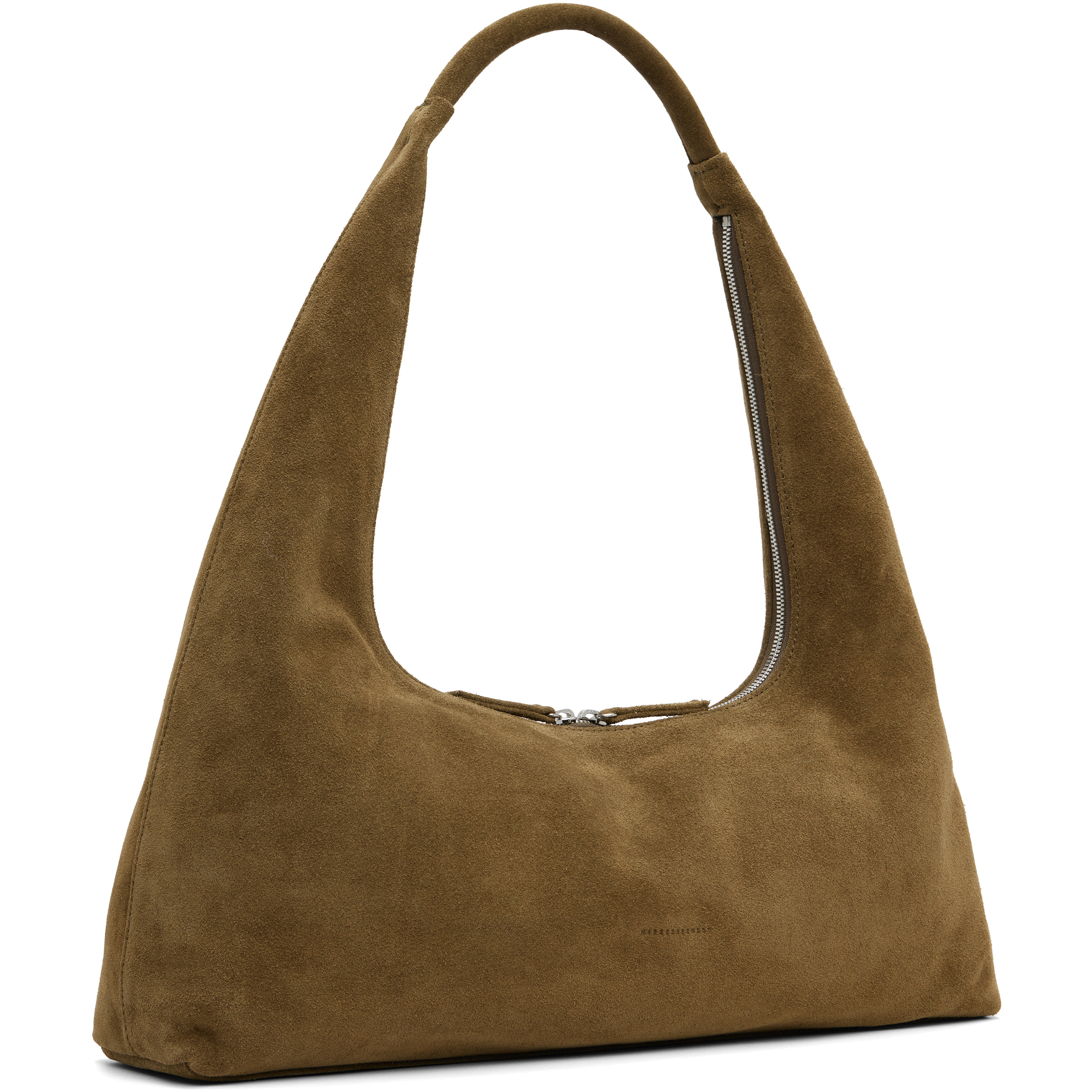 Khaki Suede Large Bag