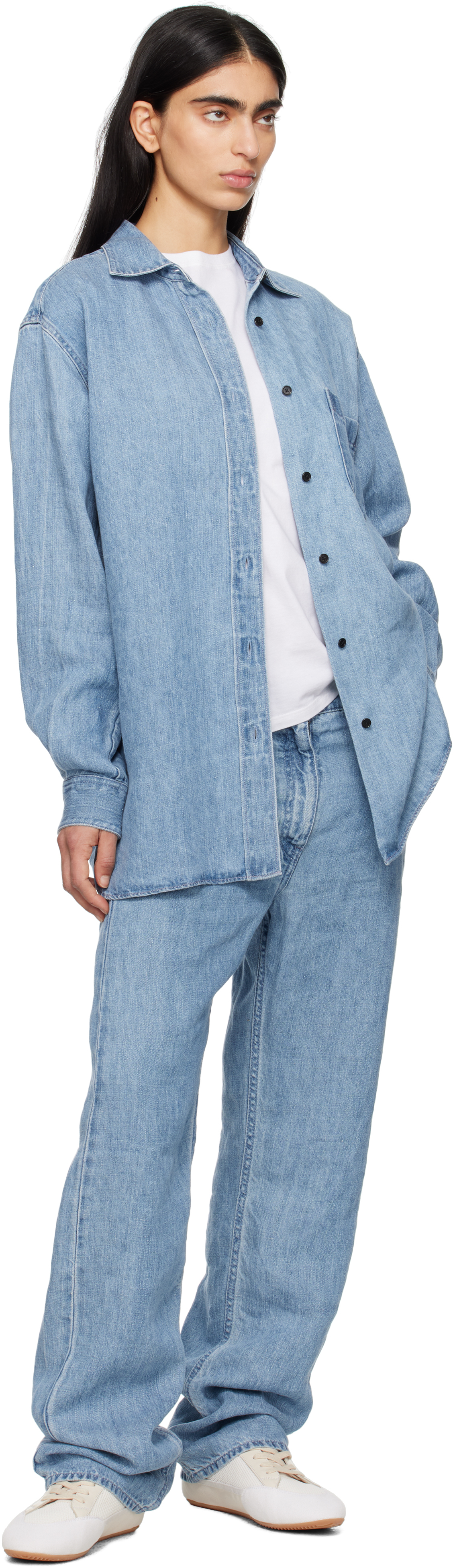 The Row Blue Nesson Denim Shirt