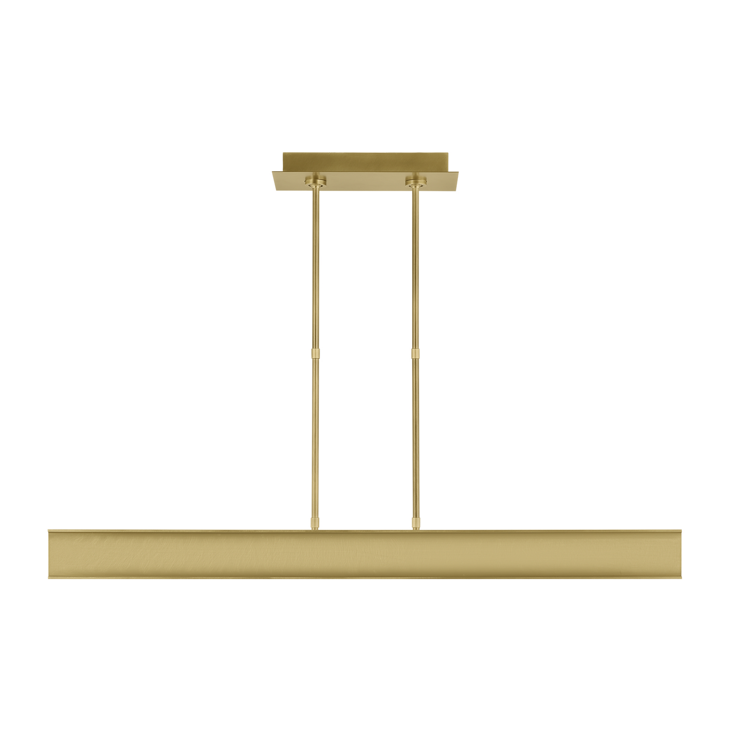 Plated Brass LED Linear Suspension from the I-Beam Collection