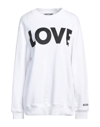 Moschino Woman Sweatshirt White Size M Cotton
