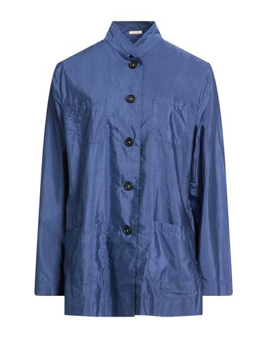 Woman Shirt Slate blue Size L Cotton, Silk