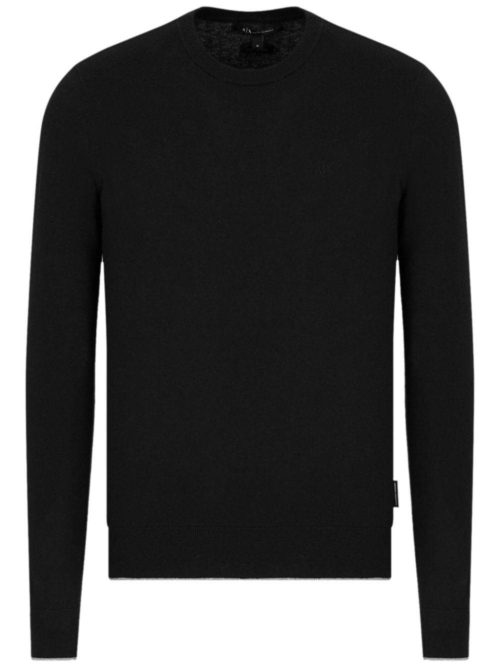 Logo-embroidered knitted jumper - Blue