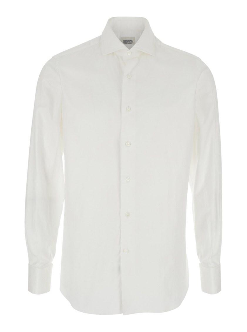 White Regular Solid Shirts