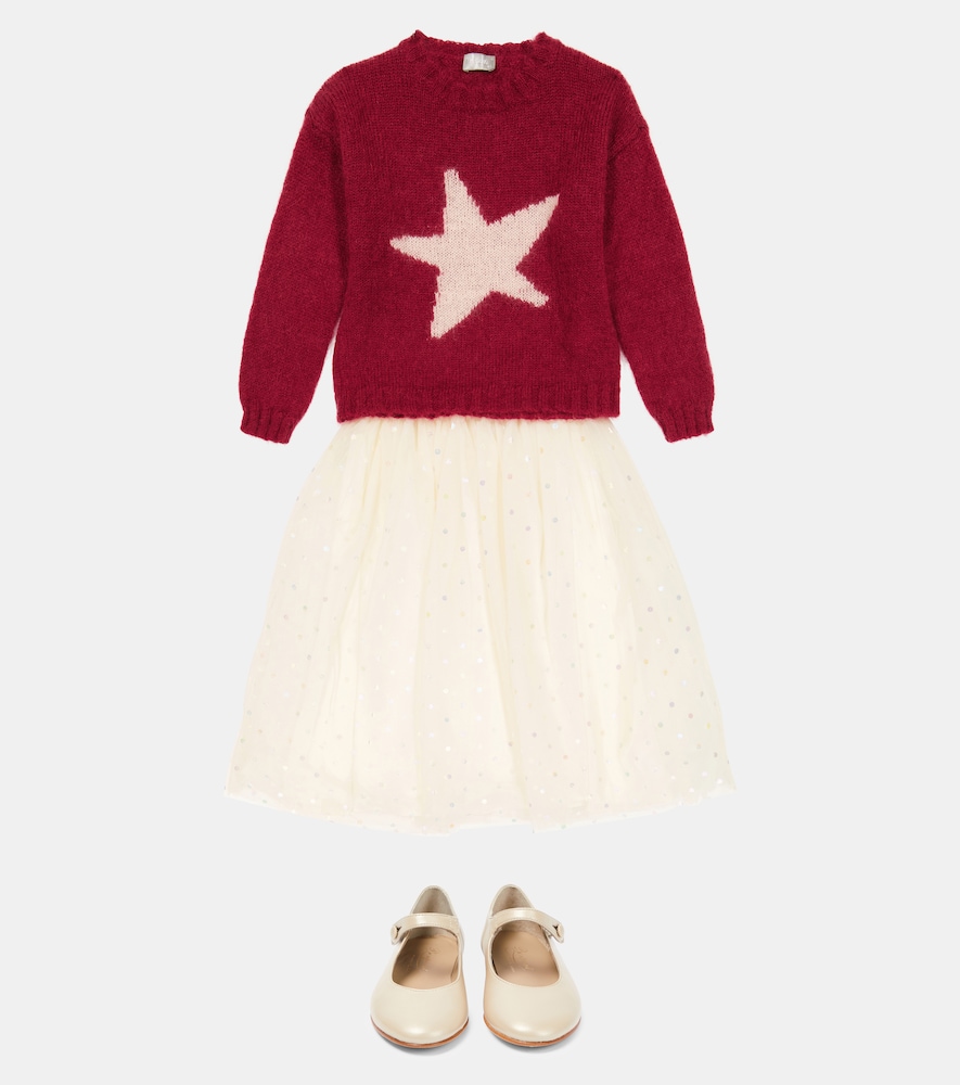 Bonpoint Panice polka-dot tulle skirt