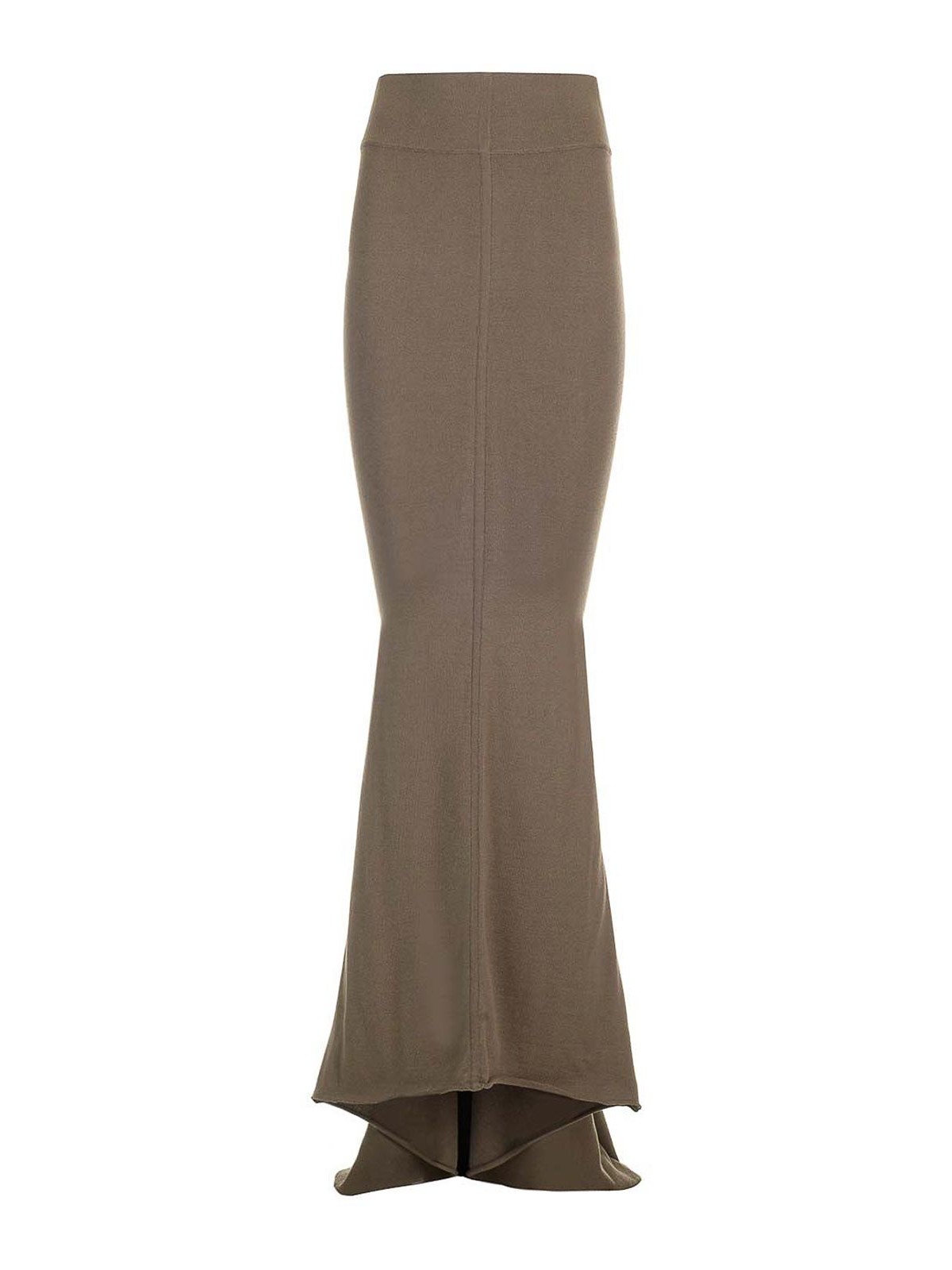 Taupe Knit Midi Skirt