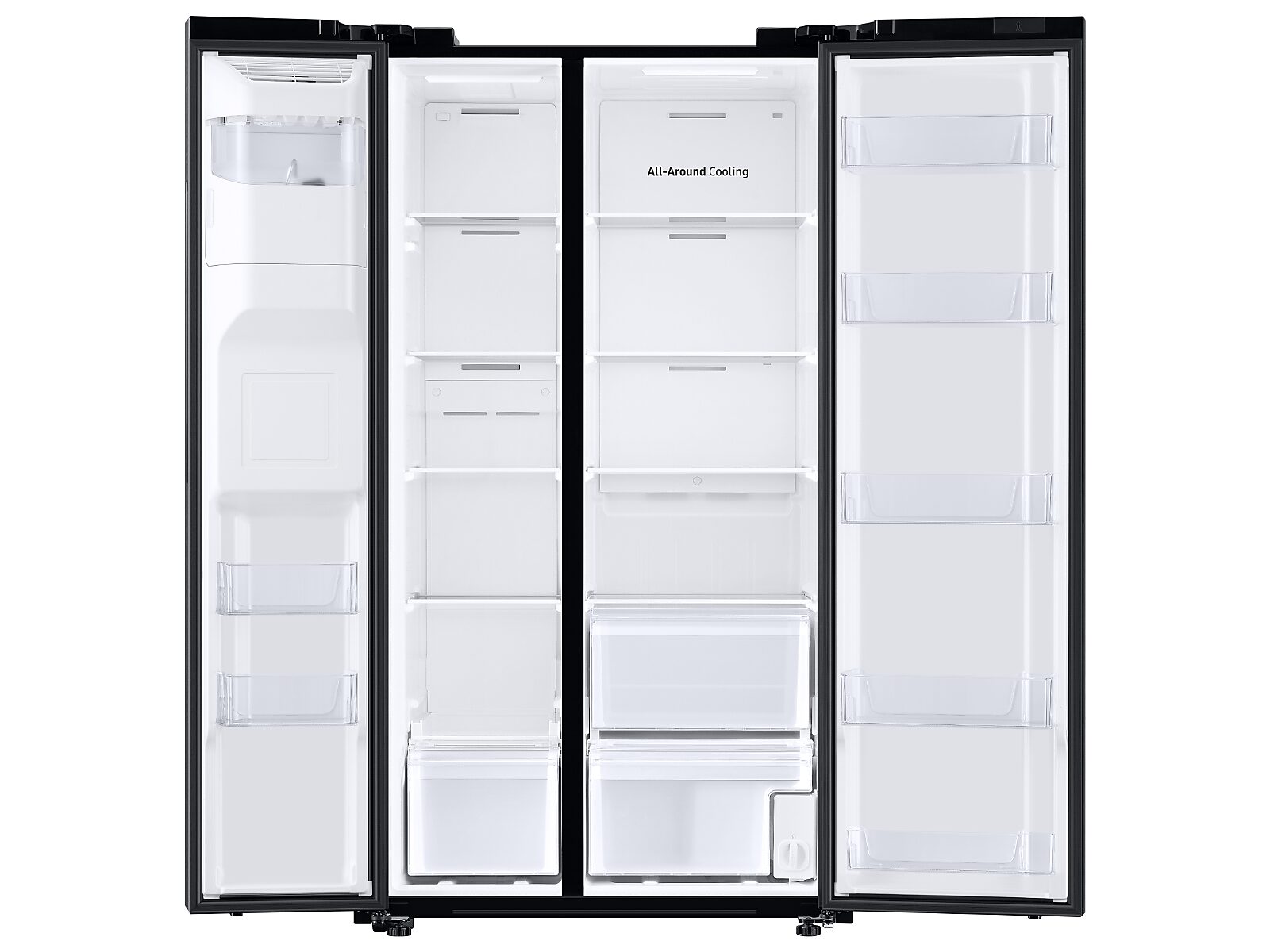 22 cu. ft. Counter Depth Side-by-Side Refrigerator in Black Stainless Steel(RS22T5201SG/AA)