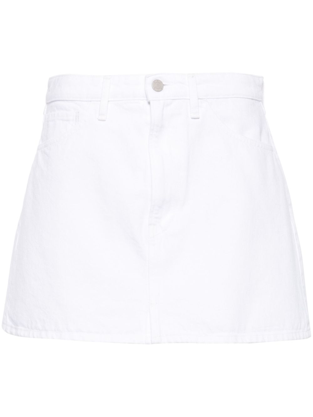 A-line denim miniskirt - White