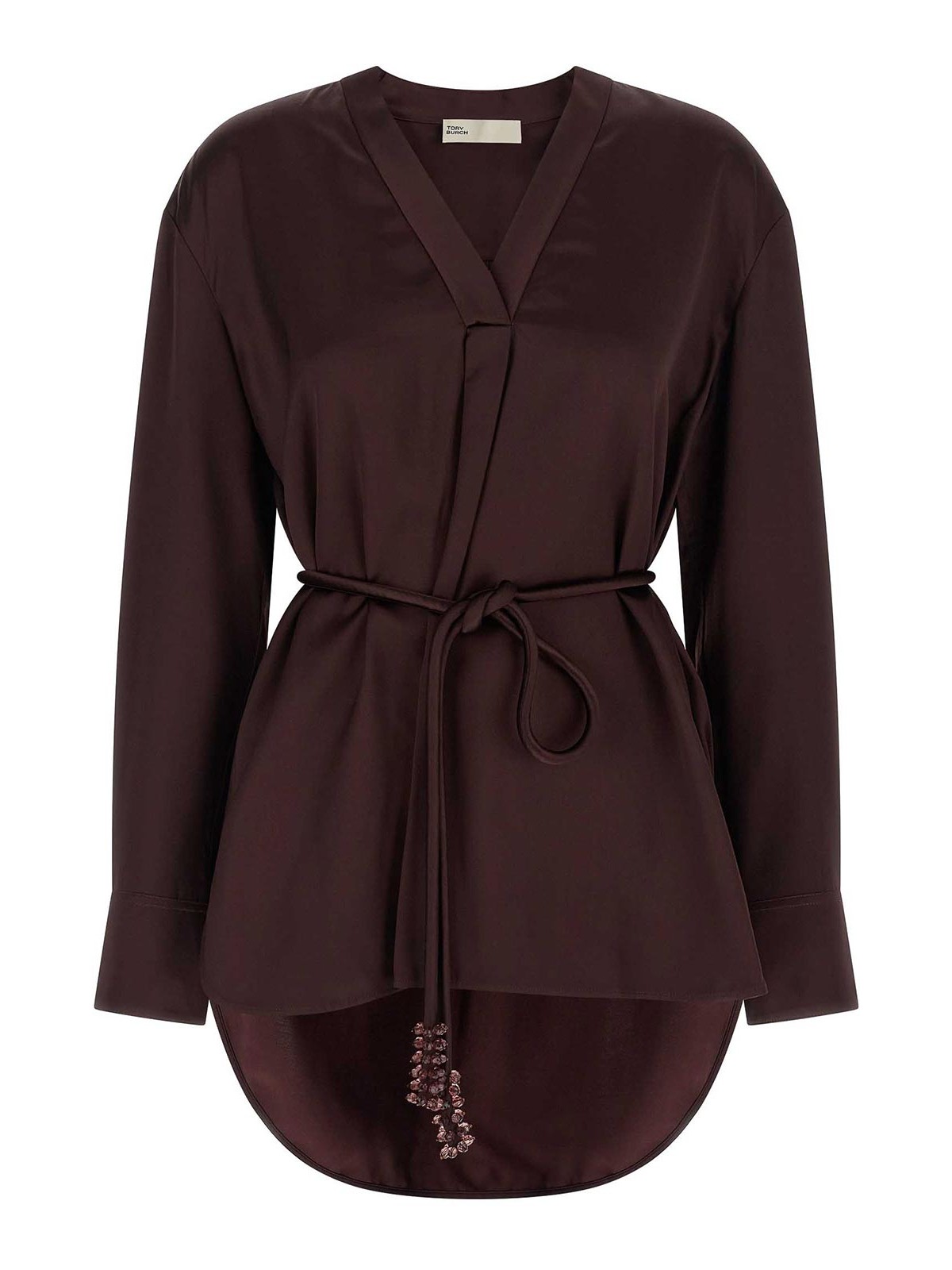 Satin Blouse Shirt And Blouse Bordeaux