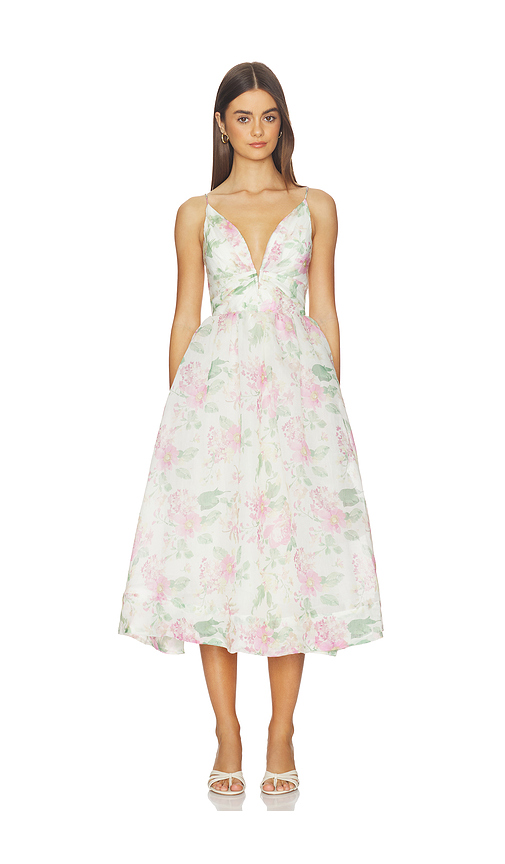 ASTR the Label Janna Dress in Ivory,Pink. L. Also in XS