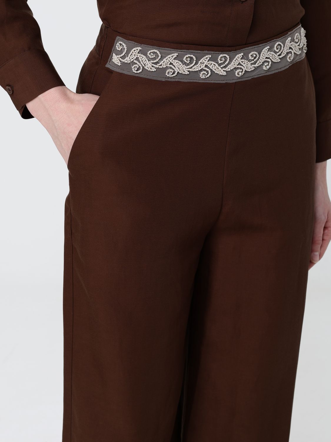 Pants Woman color Beige