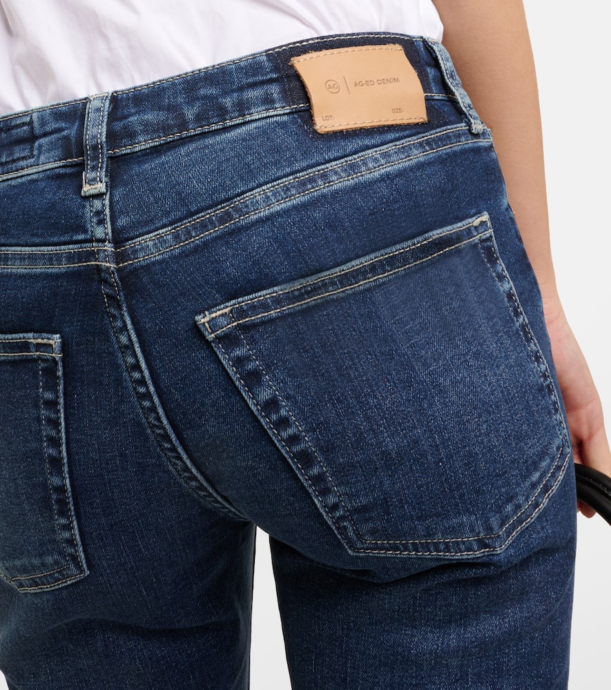 Girlfriend mid-rise slim jeans