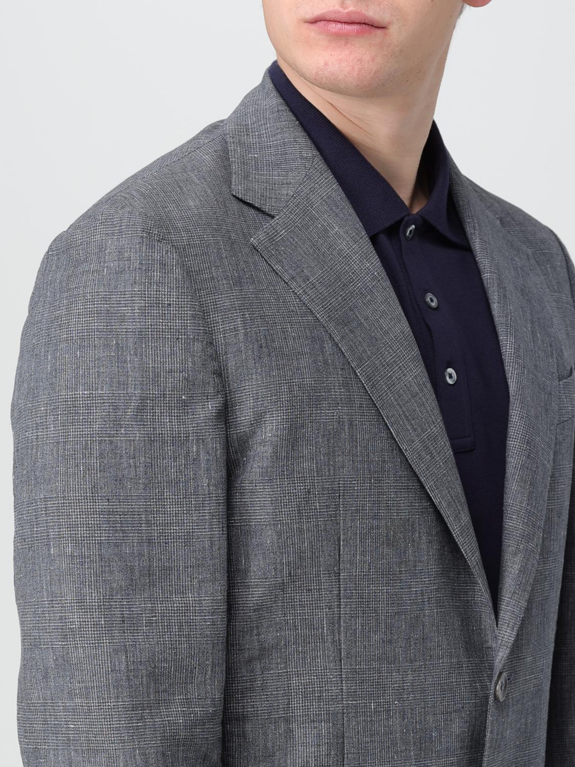 Blazer Men color Charcoal
