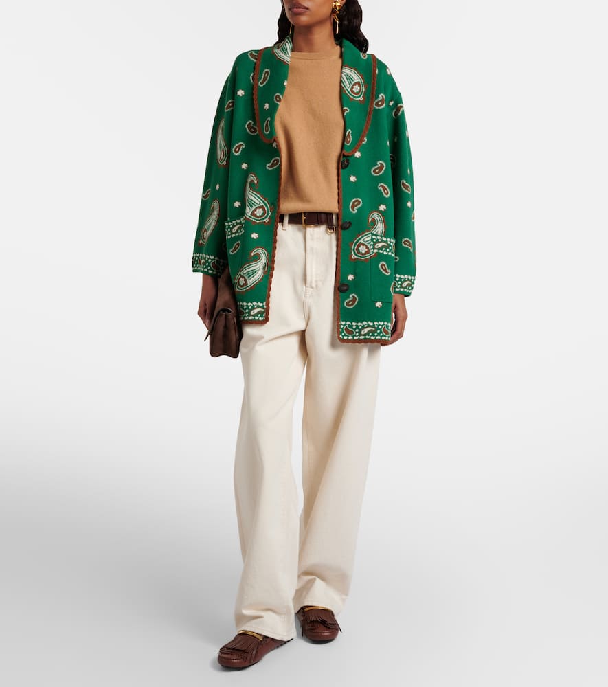 Morla paisley wool and cotton cardigan