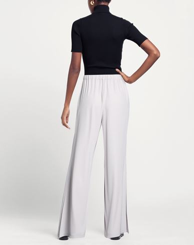 Woman Pants Light grey Size 10 Polyester, Elastane