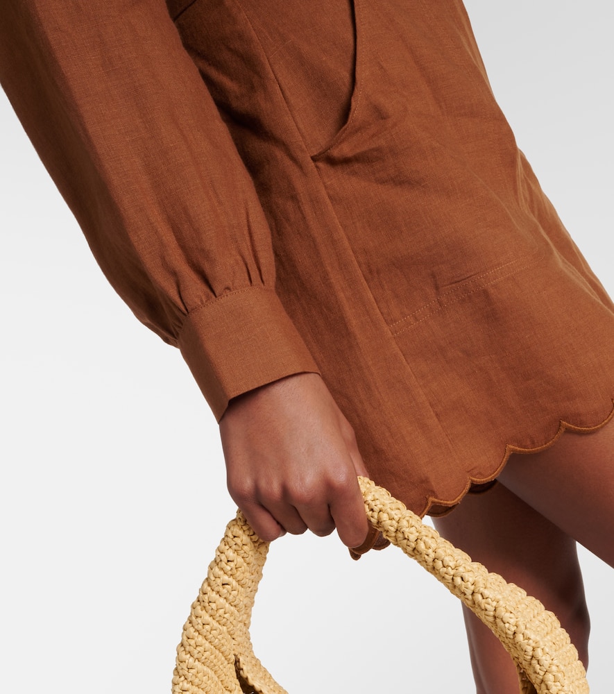 Eres Joli scalloped linen wrap top