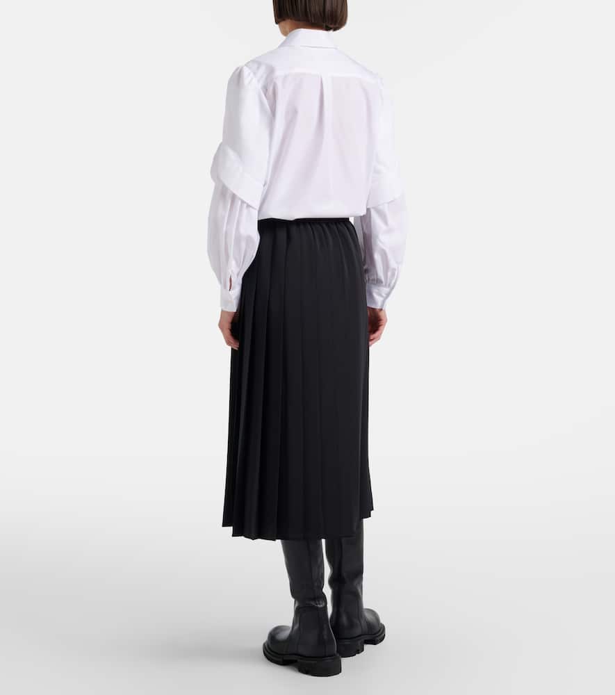 Pleated midi skirt