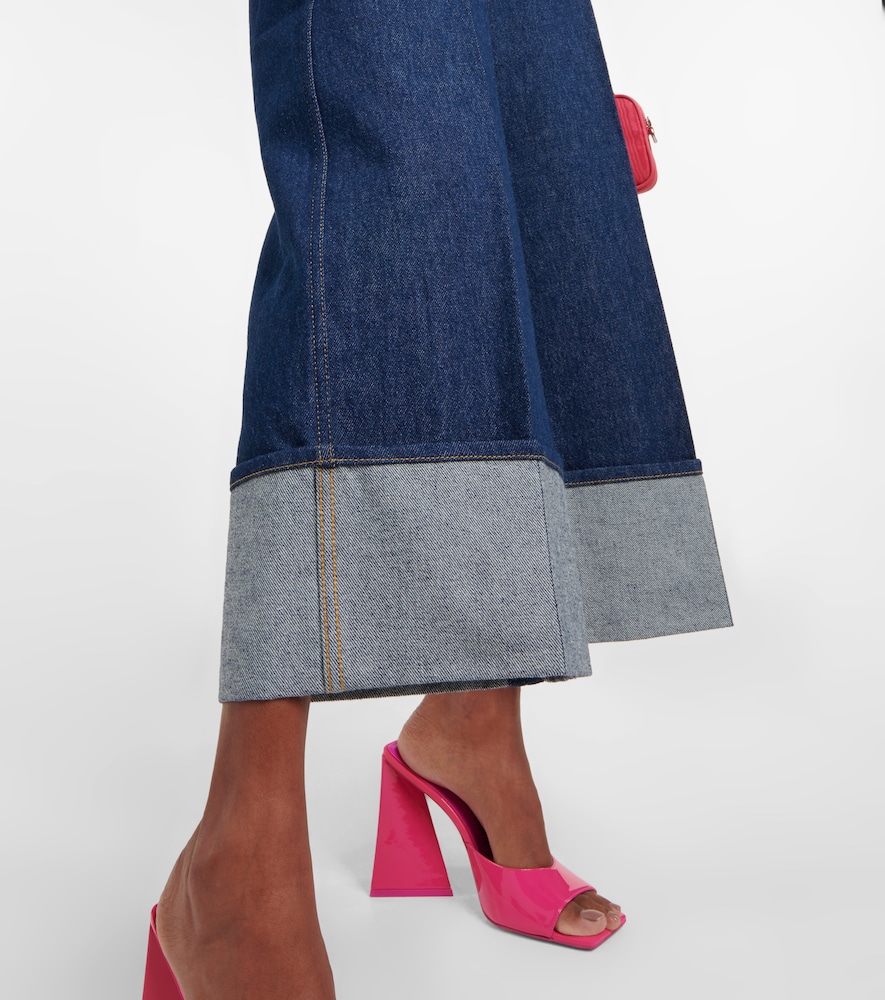Mid-rise wide-leg jeans
