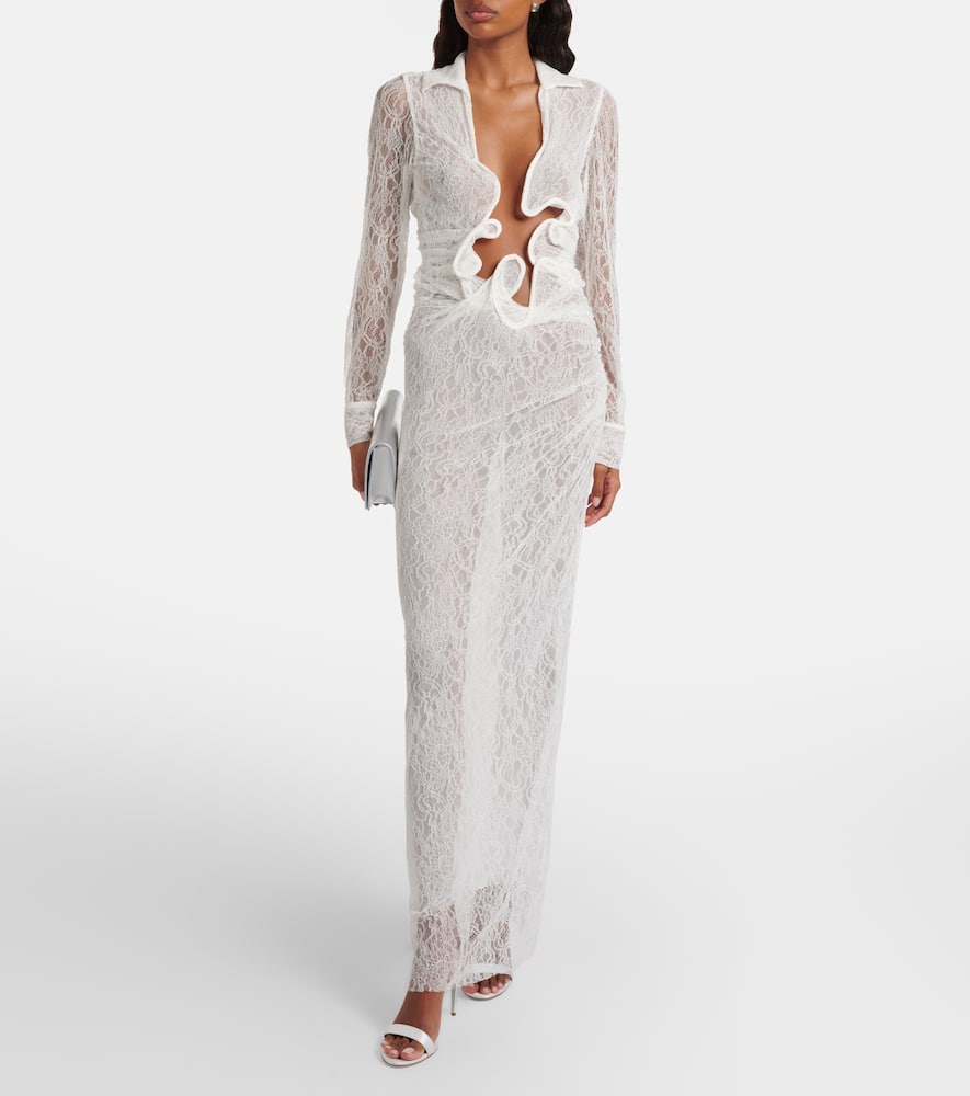 Venus sheer lace gown