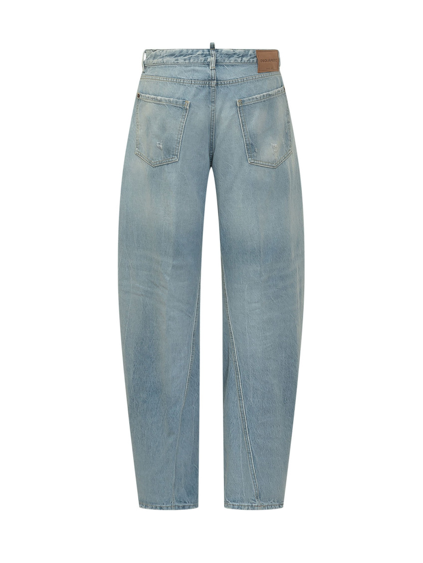 Light Blue Loose Mid Rise Jeans