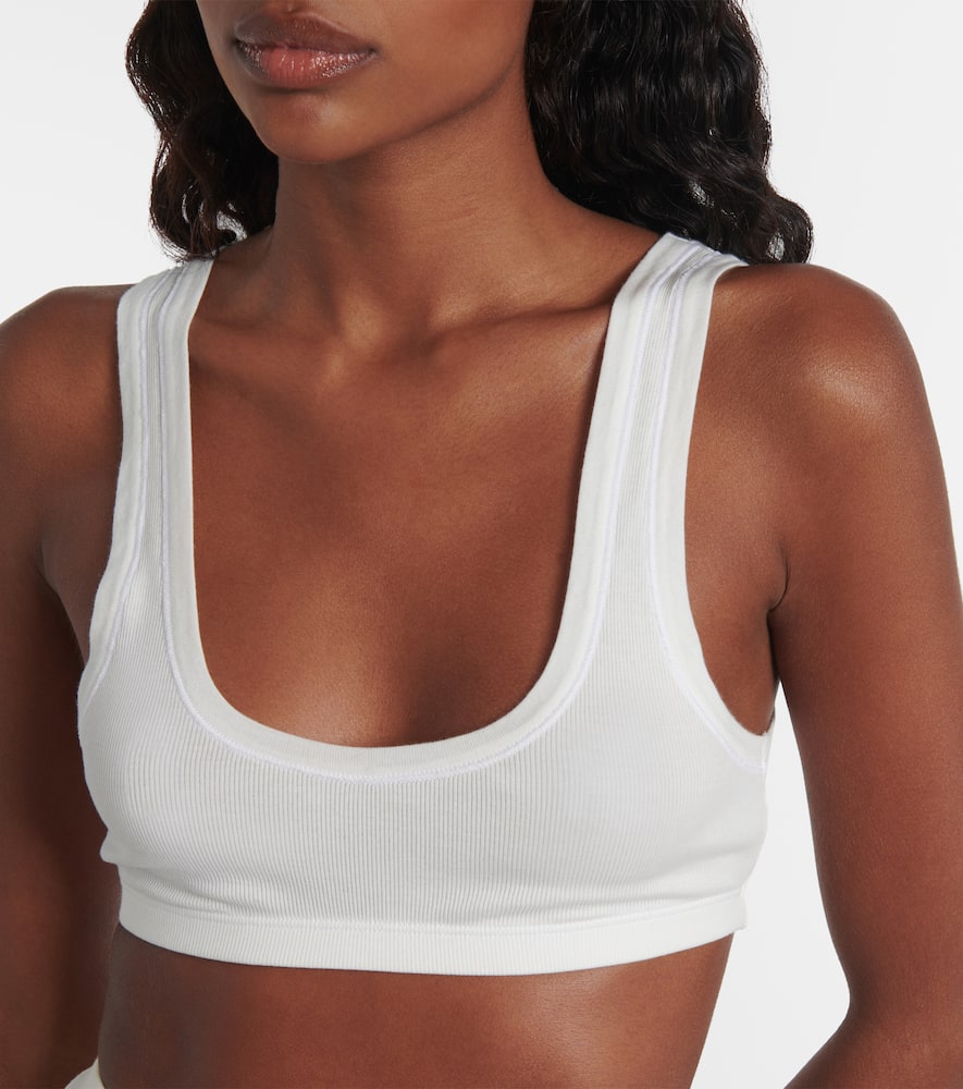 Lillian cotton-blend bralette