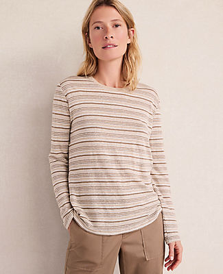 Ann Taylor Haven Well Within Linen Jersey Crewneck Tee