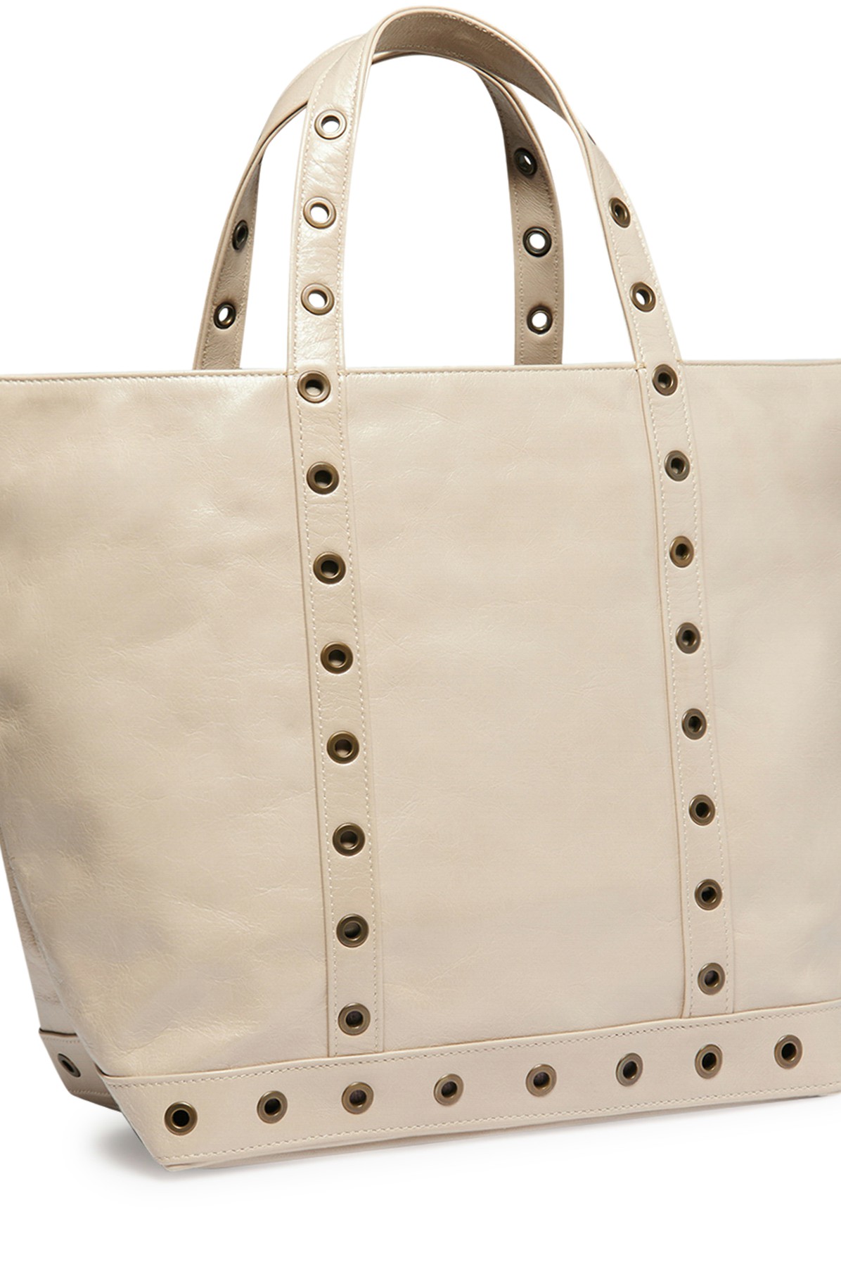 Leather M cabas tote