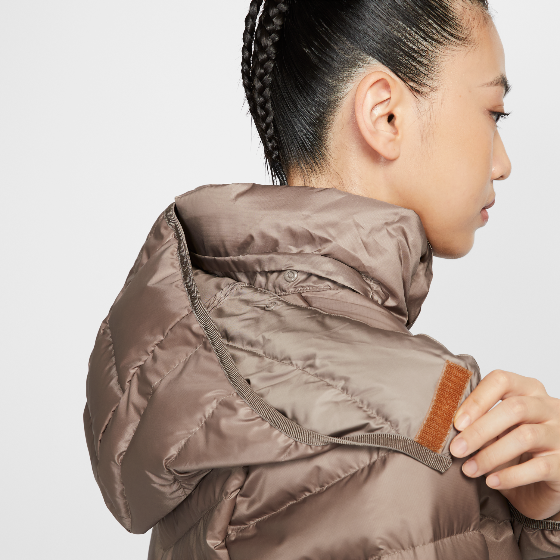 (WMNS) Sportswear Windpuffer Therma-Fit Hooded Puffer 'Mink Brown'