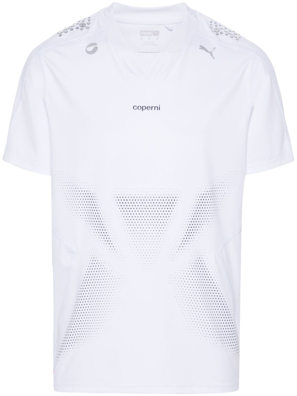 X Puma logo-print T-shirt - Yellow